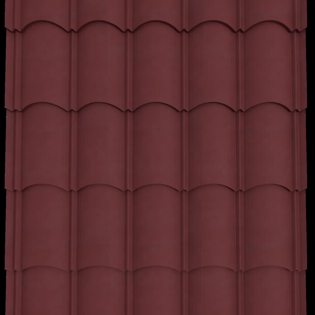 Tile-profile roofing sheets stacked at the factory